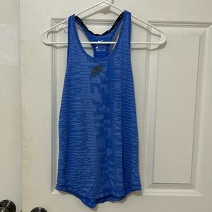 Nike Dri-Fit tank size small blue polyester athletic running tank top